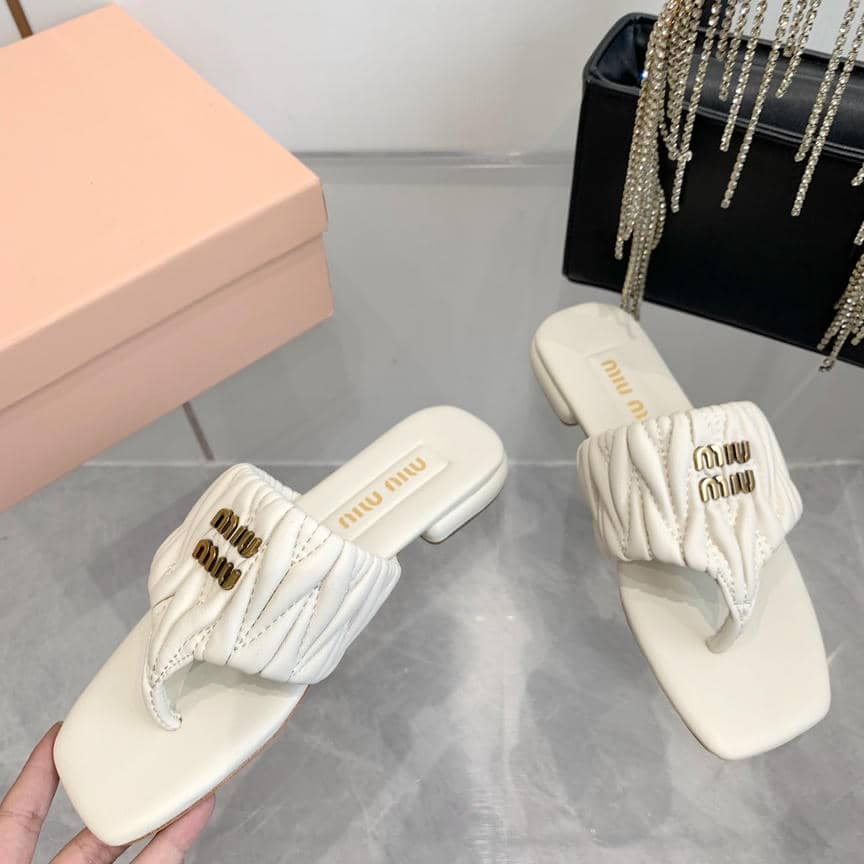 Miu Miu sheepskin slippers & sandals collection 1